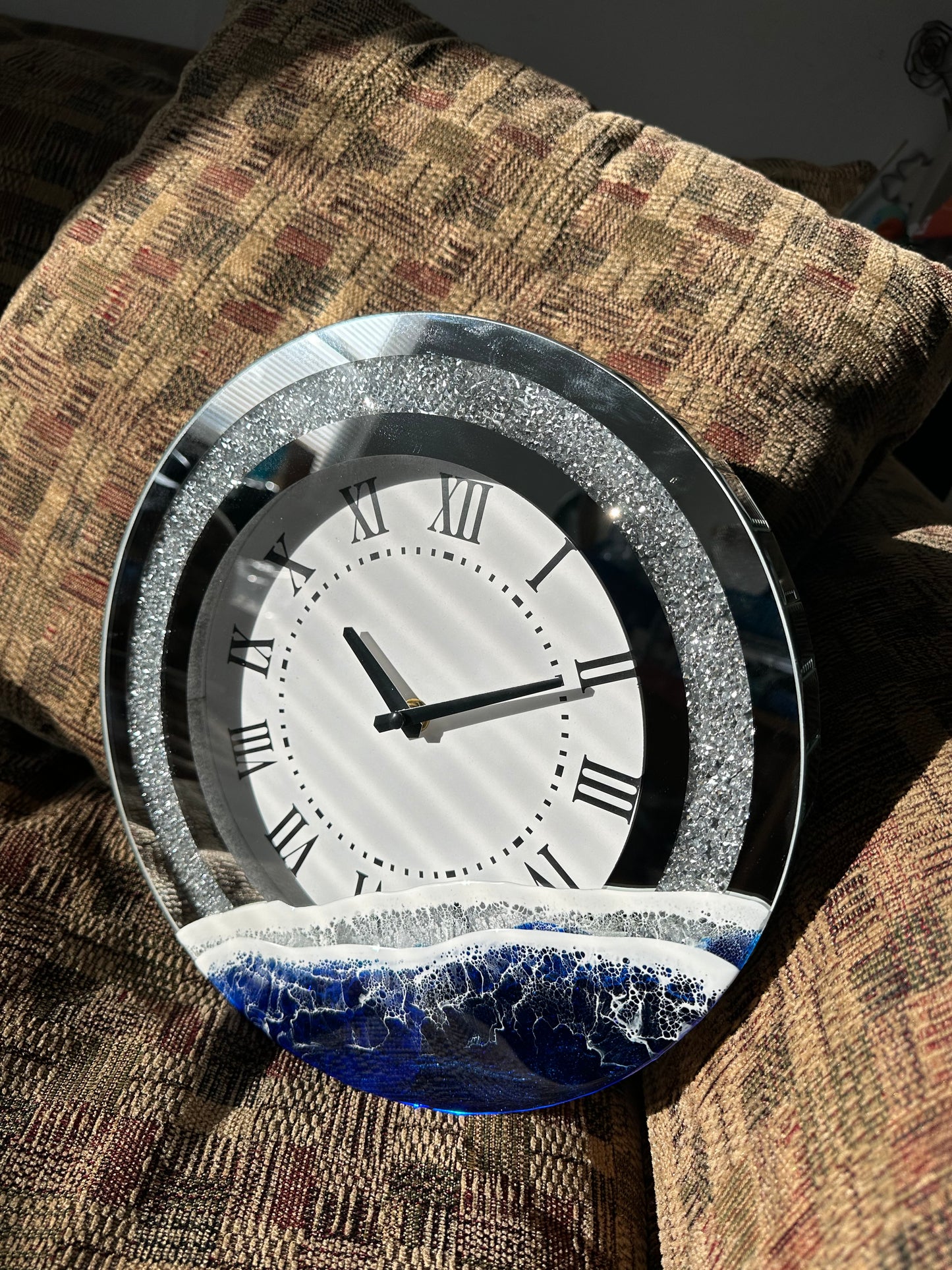Luxury Crushed Diamond Ocean Sparkle Clock