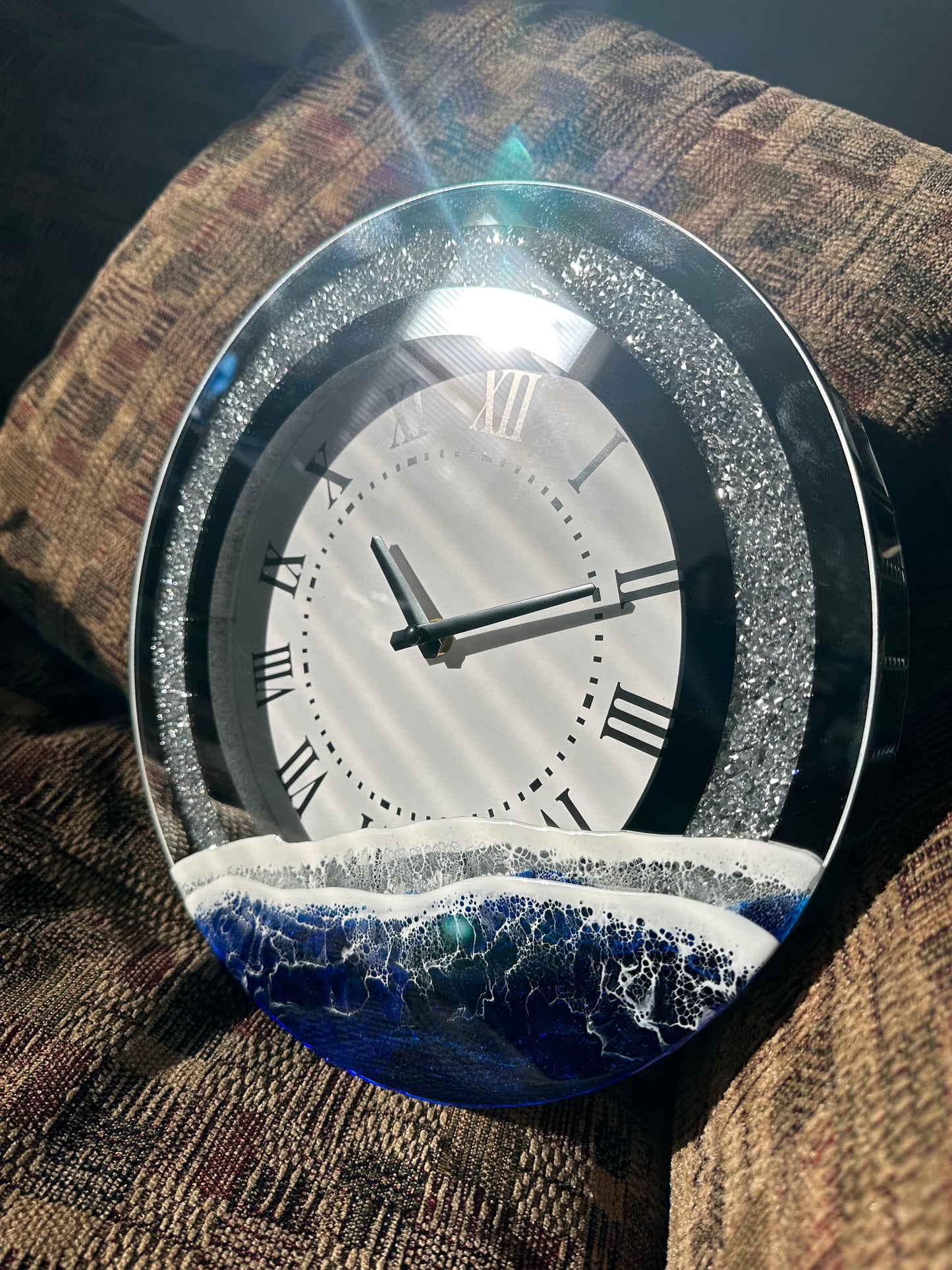 Luxury Crushed Diamond Ocean Sparkle Clock