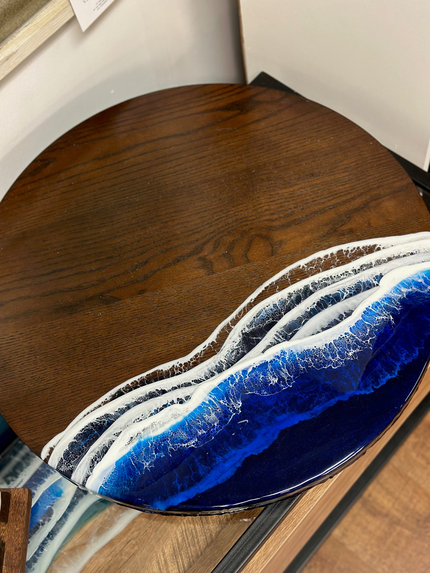 Deep Ocean Blue Lazy Susan