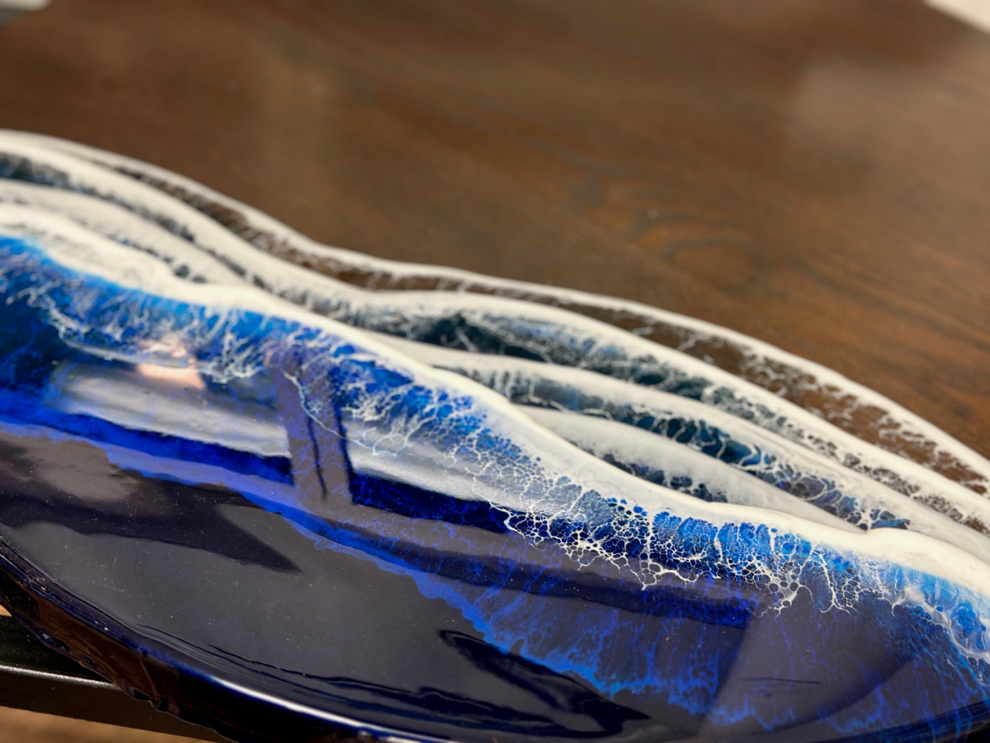 Deep Ocean Blue Lazy Susan