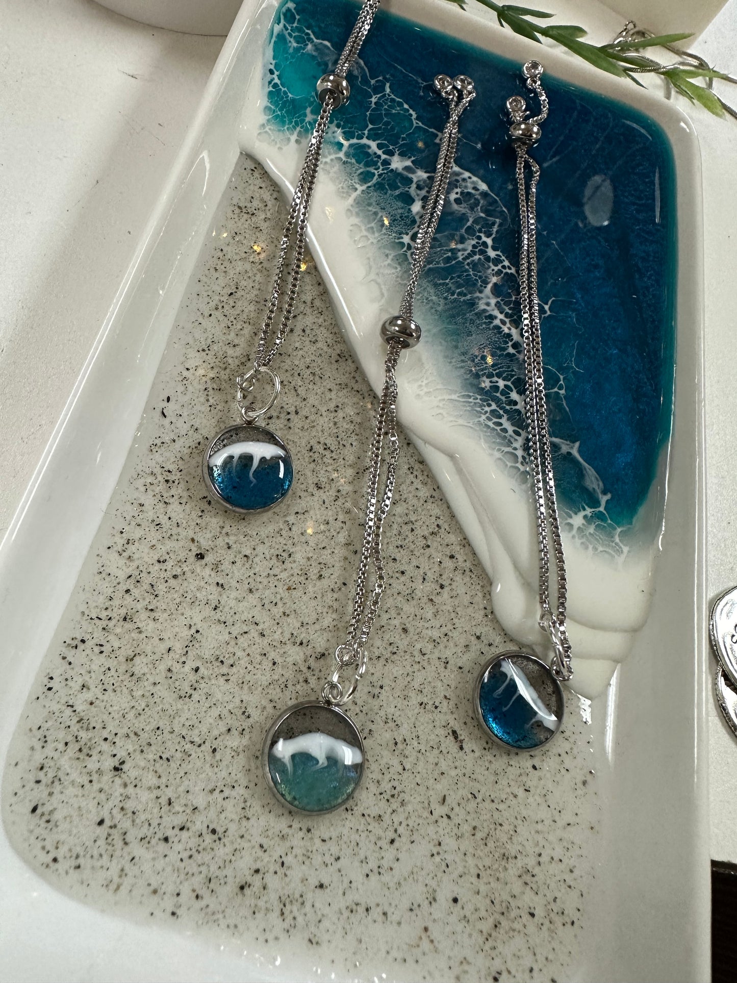 Newport Wave Charm Adjustable Bracelets
