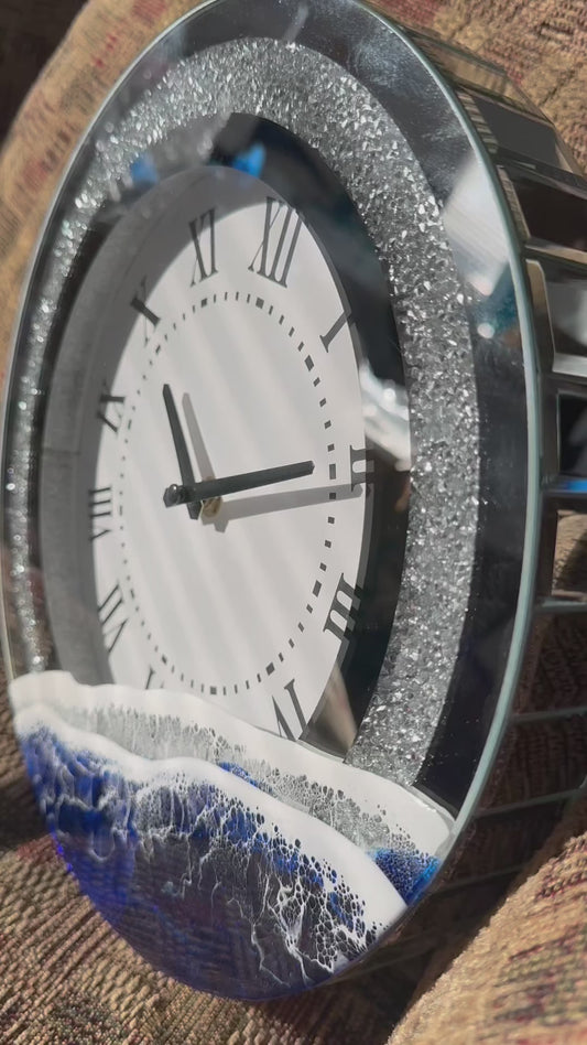 Luxury Crushed Diamond Ocean Sparkle Clock
