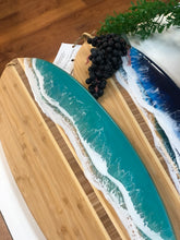 Load image into Gallery viewer, Bamboo Surfboard Horizontal waves
