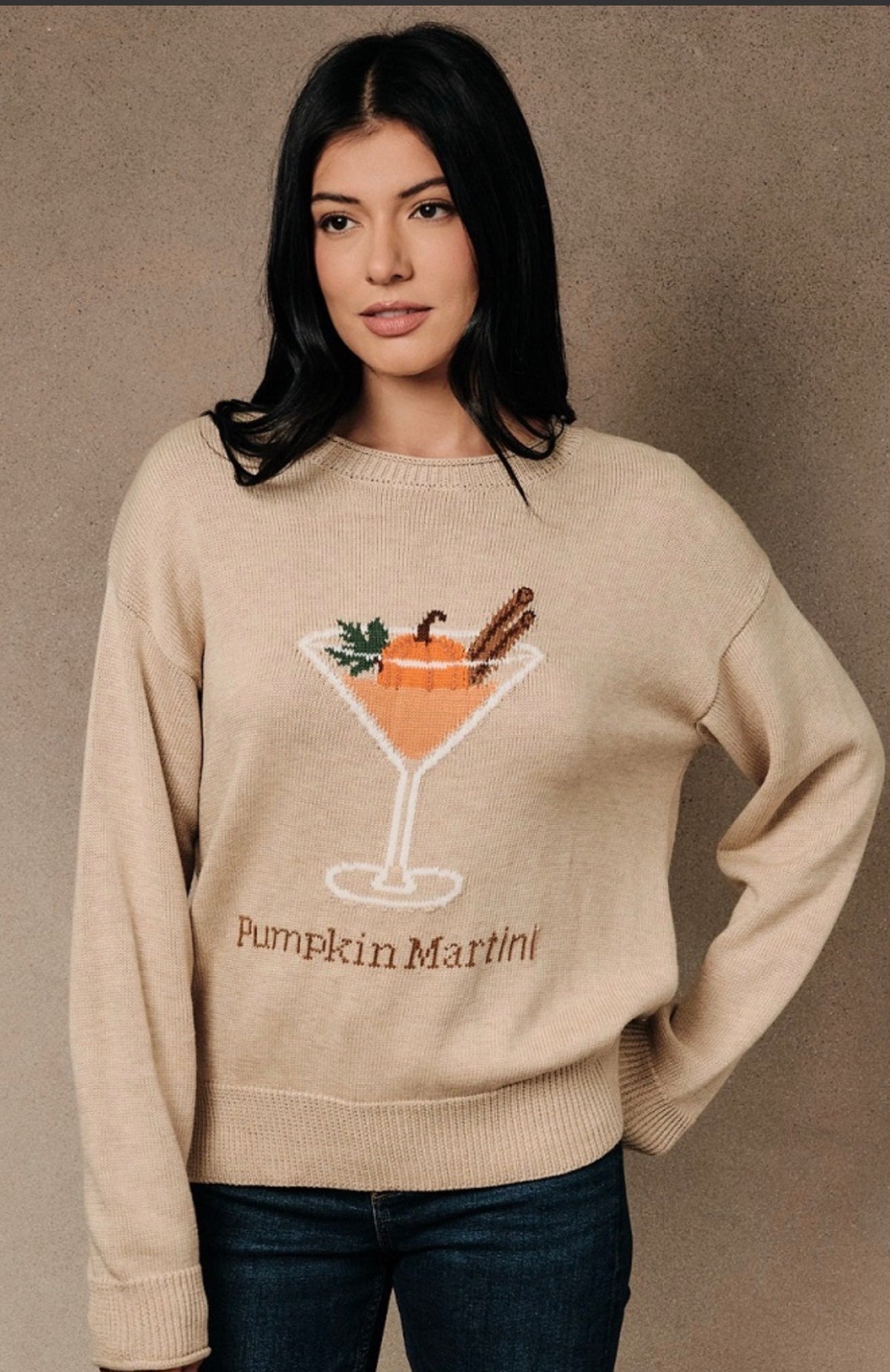 PREORDER: Pumpkin Martini Knit Sweater