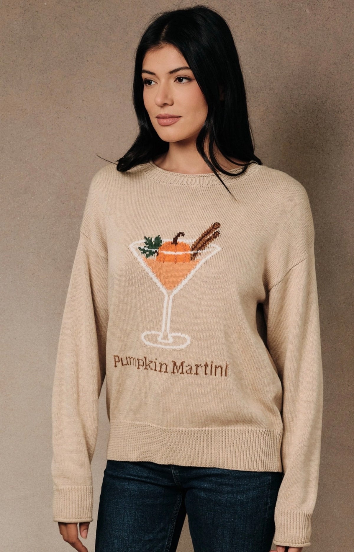 PREORDER: Pumpkin Martini Knit Sweater