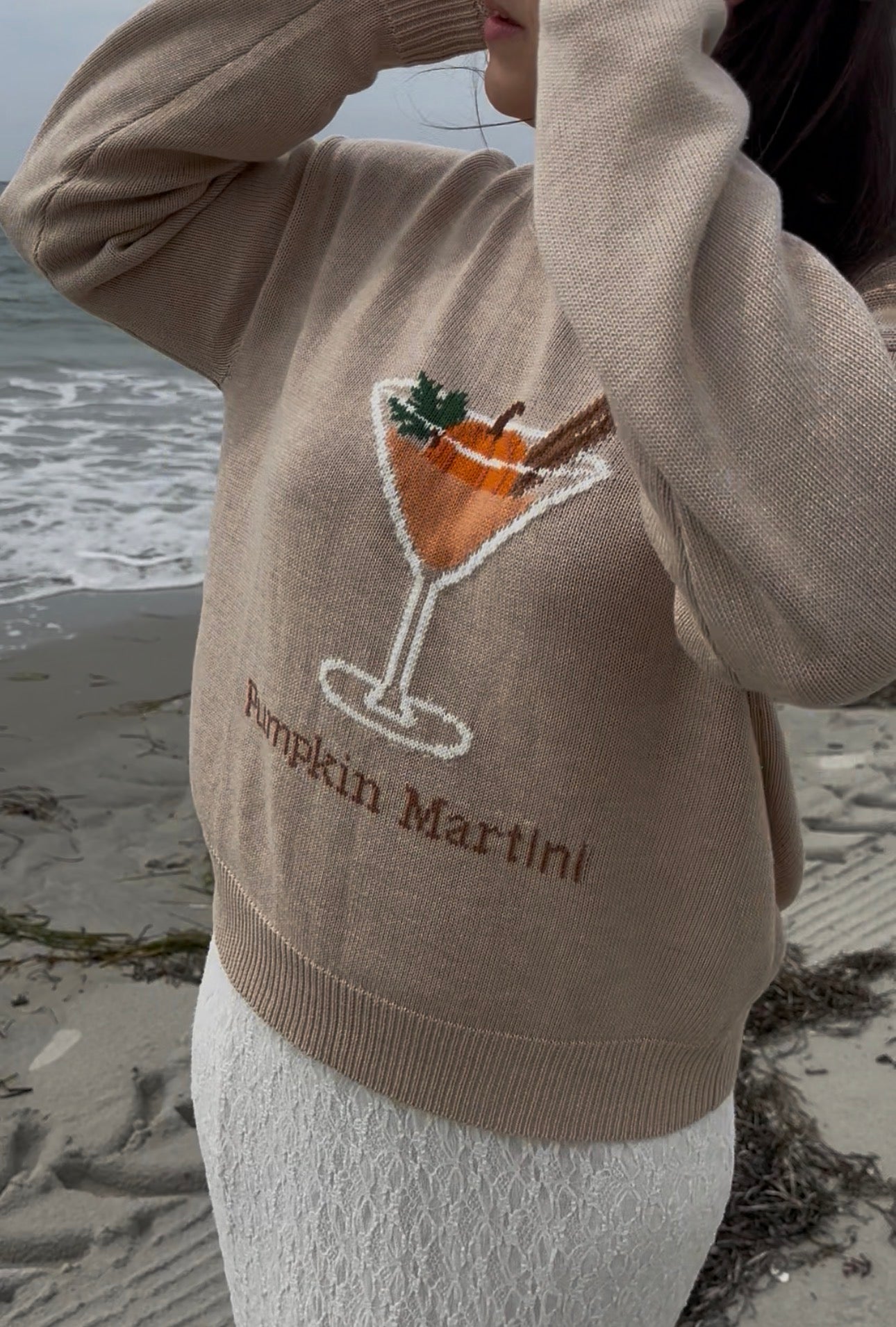 PREORDER: Pumpkin Martini Knit Sweater