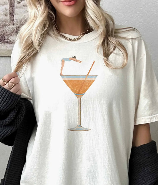 Woman Martini Diving Tee