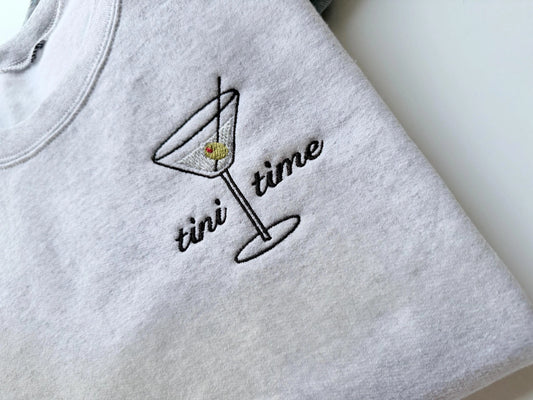 Extra Dirty Tini Time Embroidered Crewneck