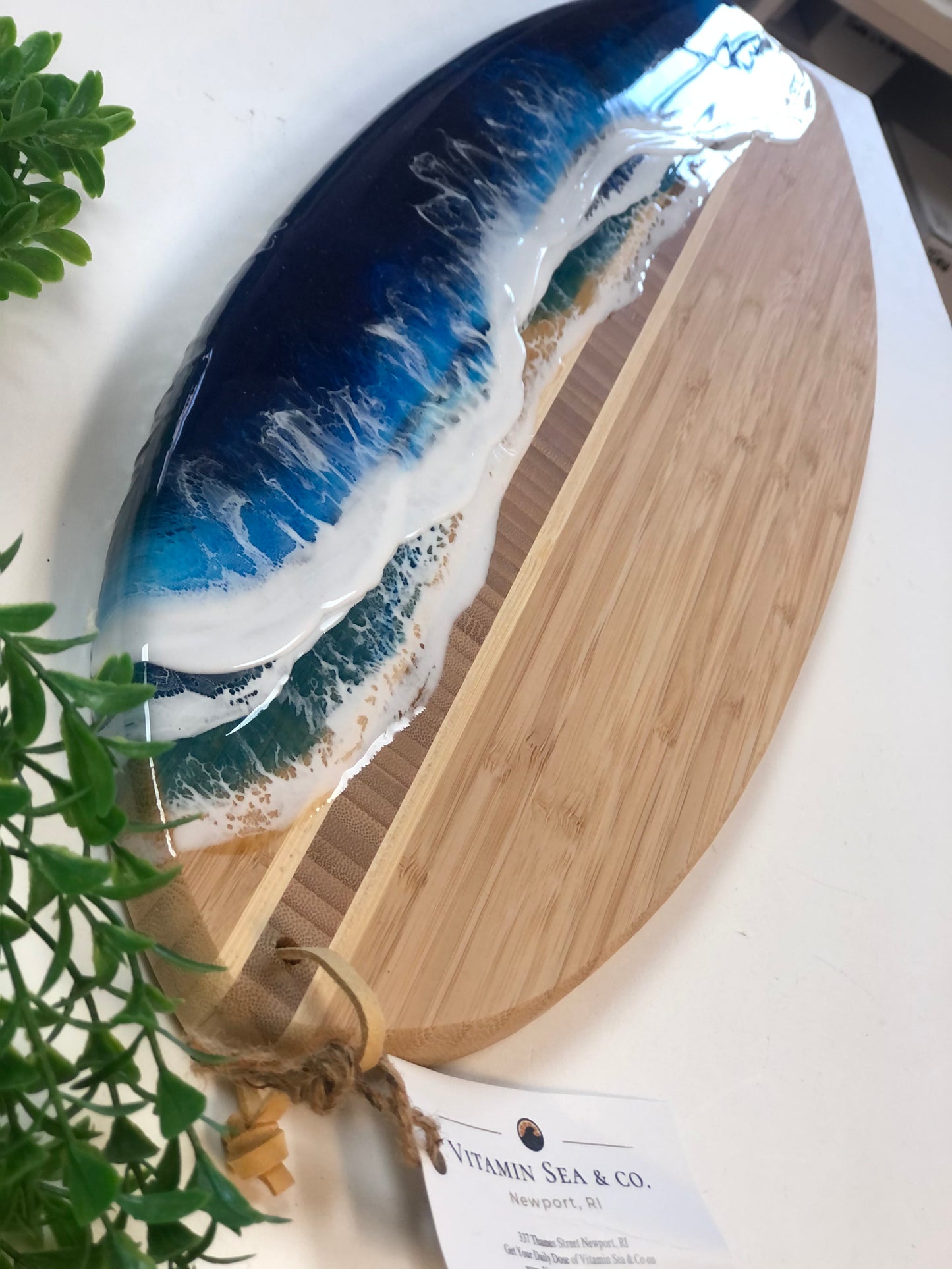 Bamboo Surfboard Horizontal waves